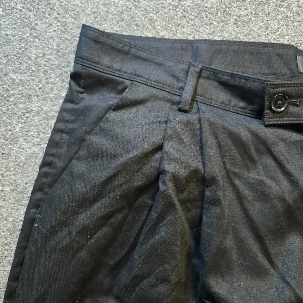 Banana Republic Pants Womens Size 20 Black Linen Blend Wide Leg Pleated Capsule